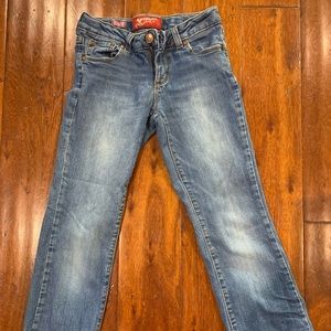 Girls Regular Straight Leg Blue Jeans